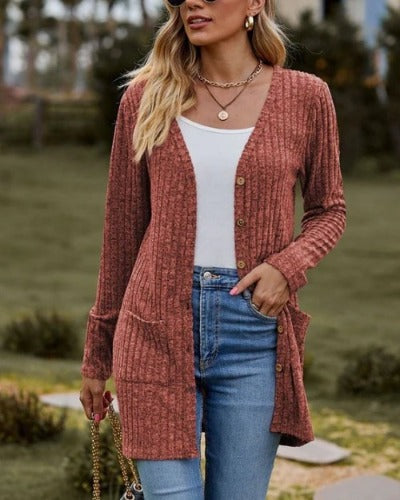 Cardigan Evi pour femme à manches longues