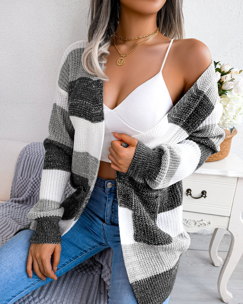 Cardigan ample rayé Lotte