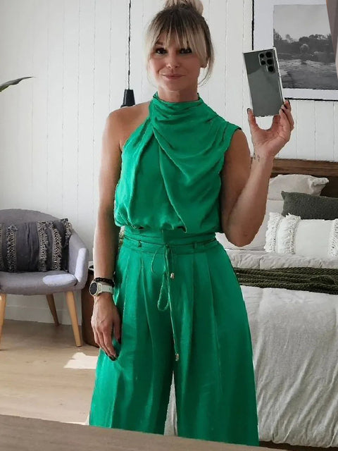 Ensemble sans manches pour femme – Tenue d'été chic et stylée
