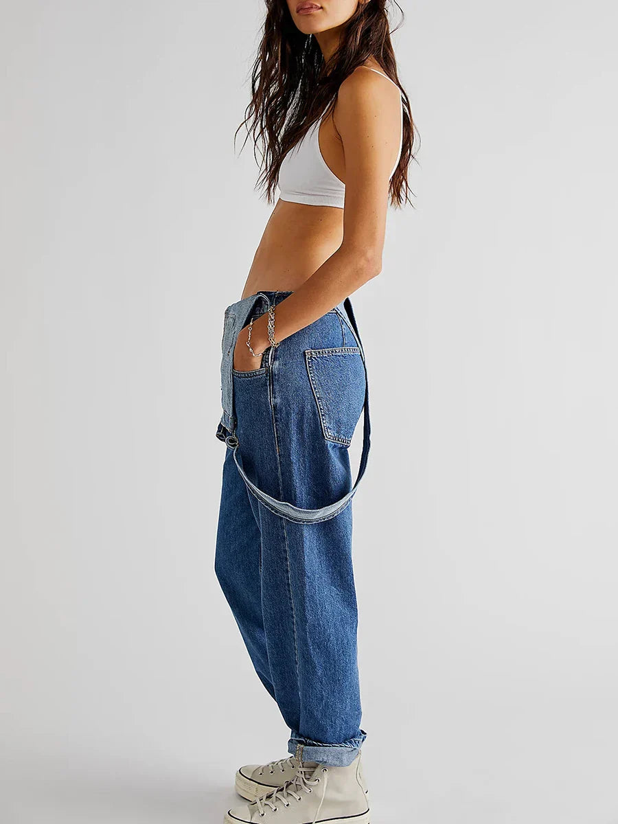 Salopette en jean pour femme - Coupe décontractée et confortable au quotidien