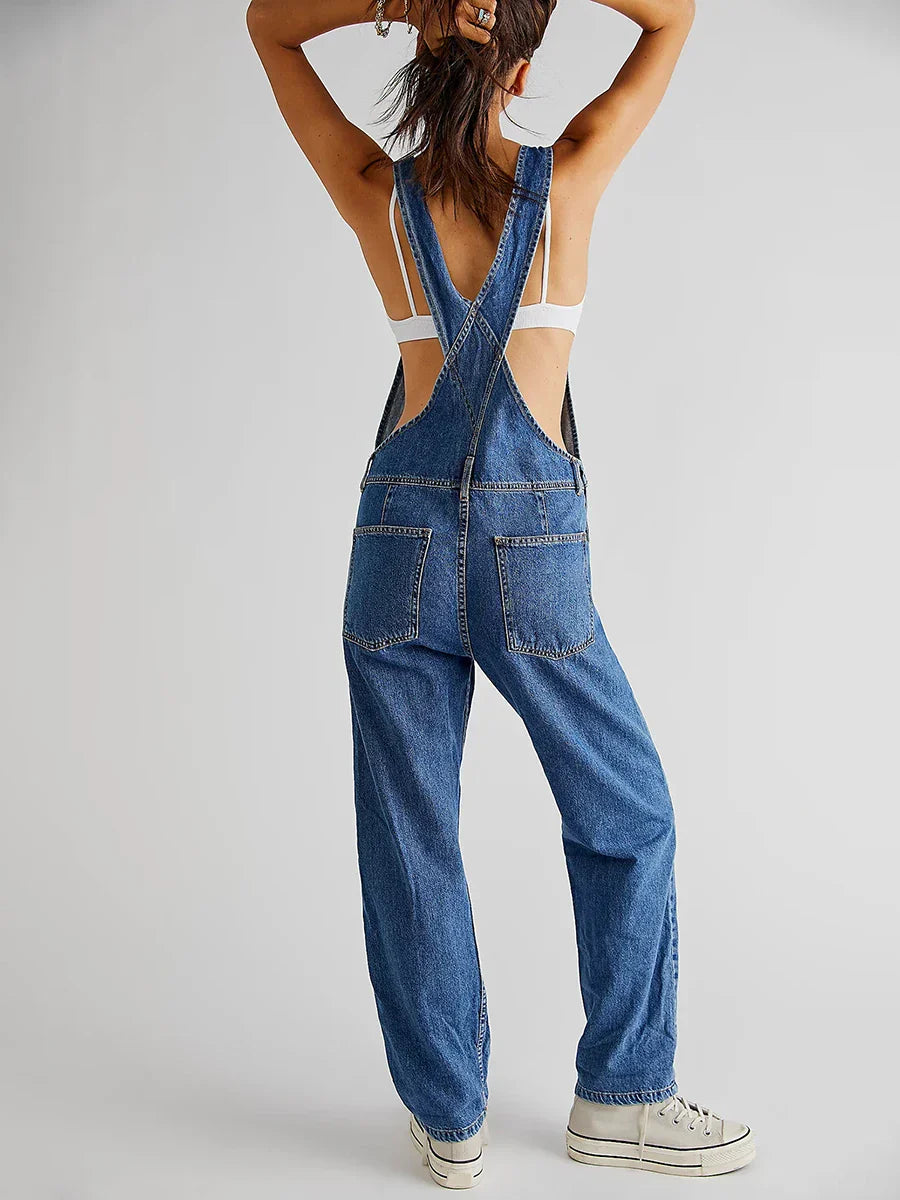 Salopette en jean pour femme - Coupe décontractée et confortable au quotidien