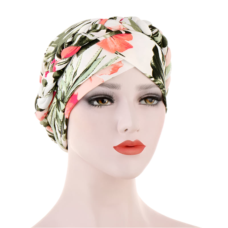 Turban noué en coton, bonnet chimio, hijab – Foulard pour femme