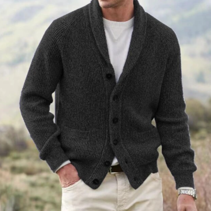 Jacob Cardigan Cardigan vintage en laine avec col en V pour homme