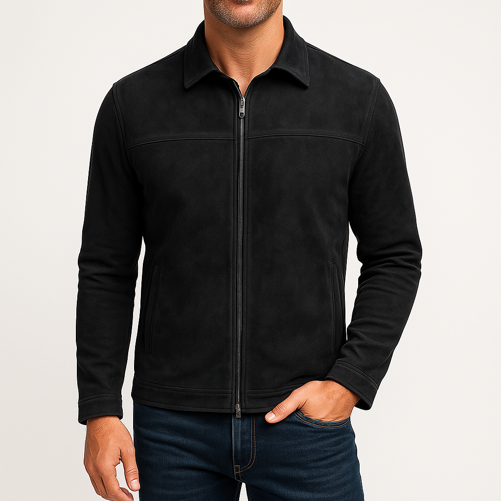 LUXEOUTFIT | Smooth leather zip jacket 2