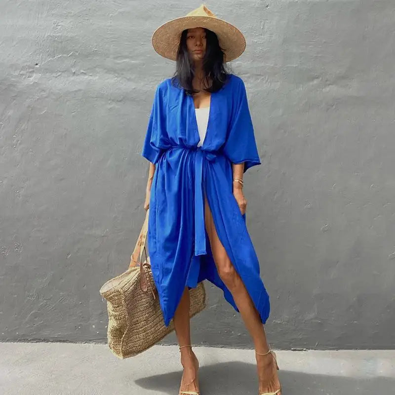 Bohemian beach swimsuit cover-up for women - summer beach shawl