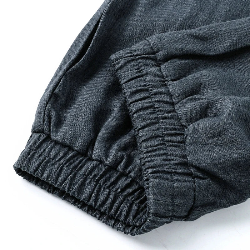 Pantalon culotte large en lin – Style estival respirant pour femme