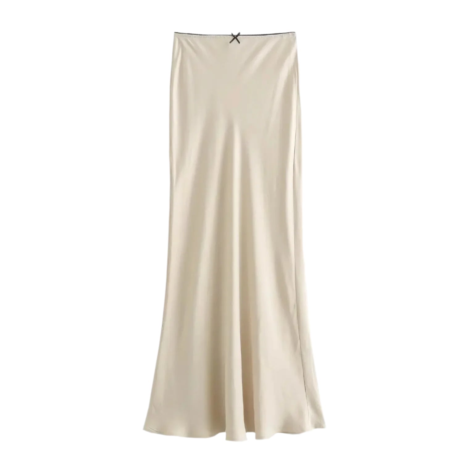 Long satin skirt for women – high waist, straight and elegant