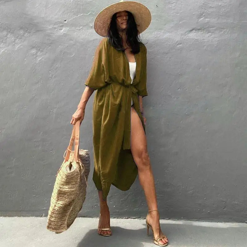 Bohemian beach swimsuit cover-up for women - summer beach shawl