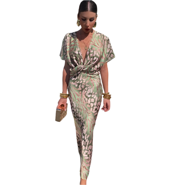 Robe en soie sophistiquée – Tenue de soirée élégante pour femme