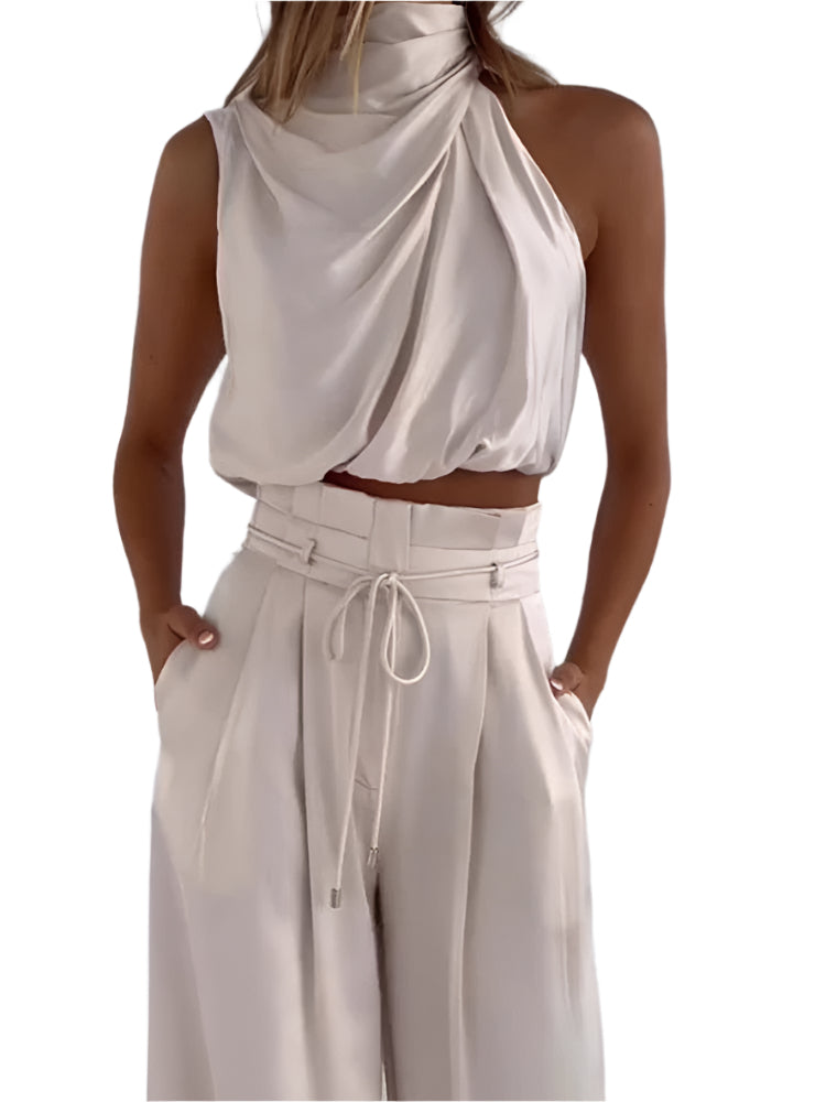 Ensemble sans manches pour femme – Tenue d'été chic et stylée