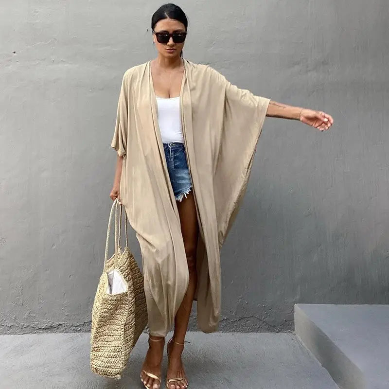 Bohemian beach swimsuit cover-up for women - summer beach shawl