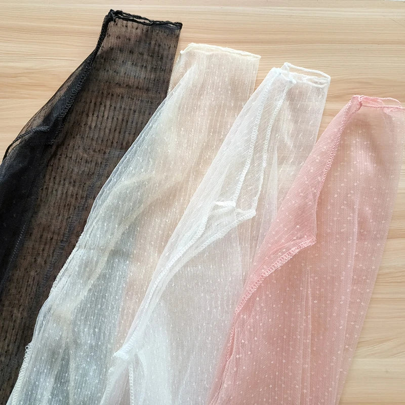 Chic transparent knit top for women – long sleeve style