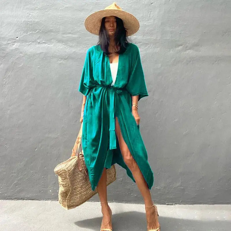 Bohemian beach swimsuit cover-up for women - summer beach shawl