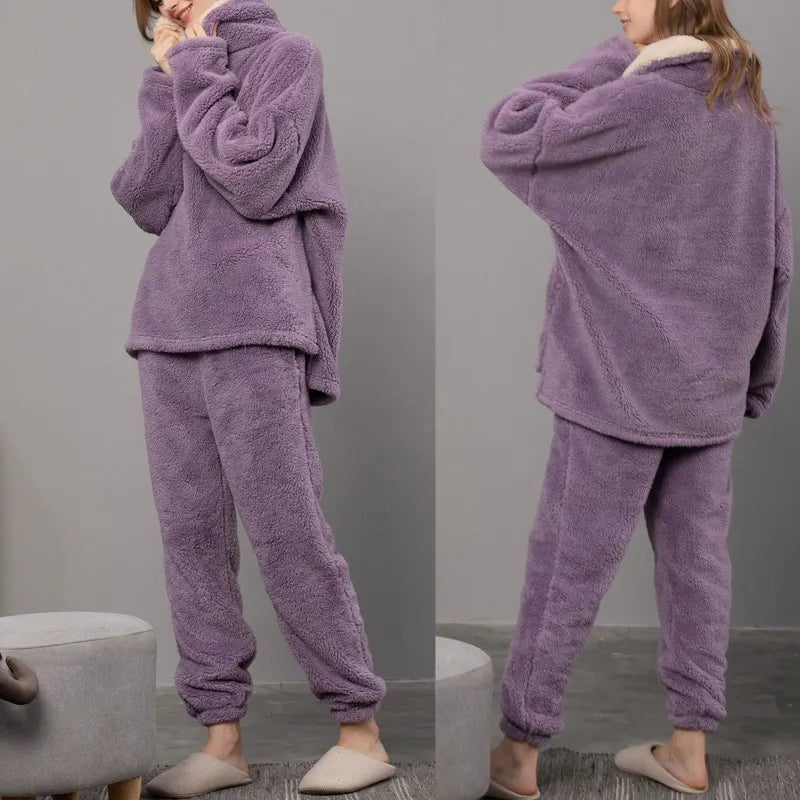 Vienne - Ensemble de pyjama en polaire pour femmes, parfait pour des nuits douillettes et confortables