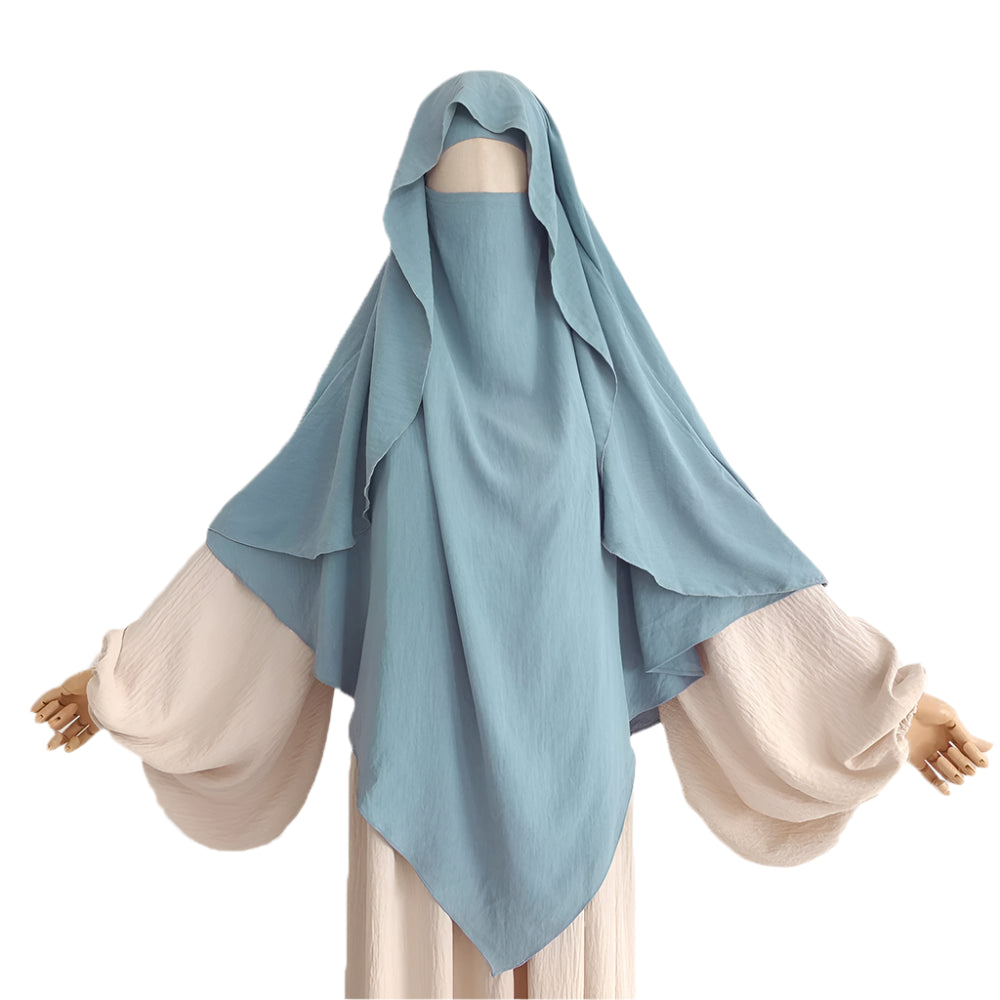 Khimar Cape avec Liens Niqab – Hijab Femme Crêpe Jazz