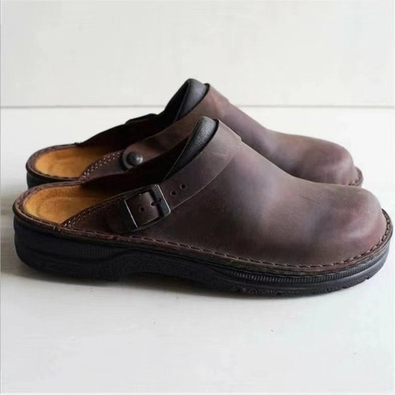 Tijmen Chaussons en cuir souple pour hommes