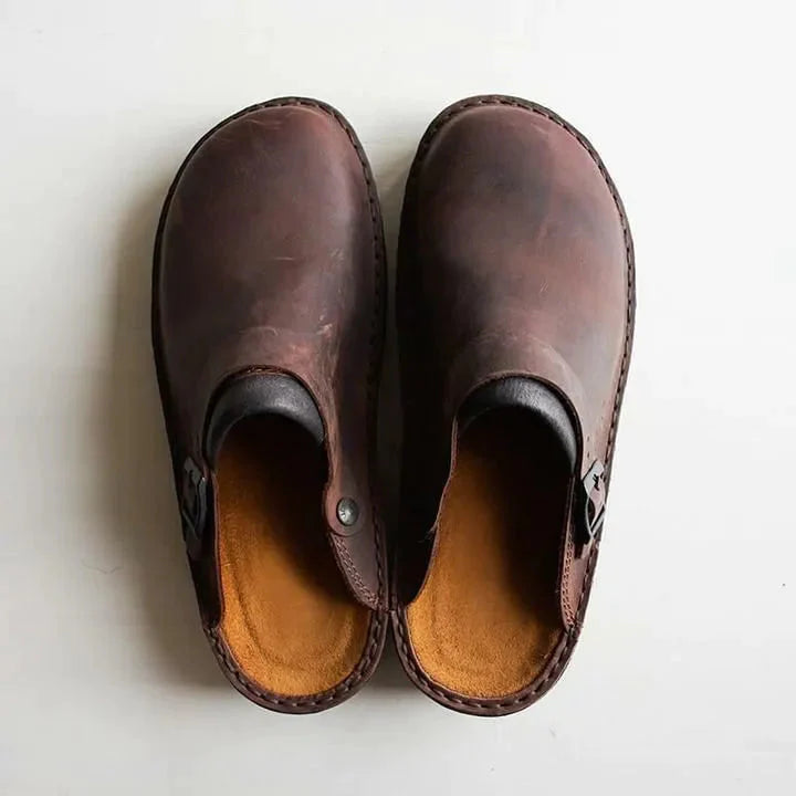 Tijmen Chaussons en cuir souple pour hommes