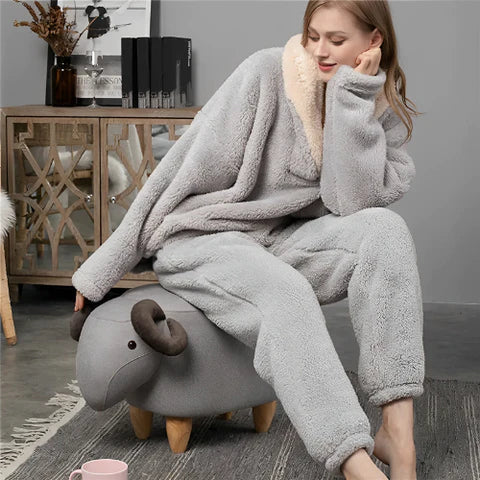 Vienne - Ensemble de pyjama en polaire pour femmes, parfait pour des nuits douillettes et confortables