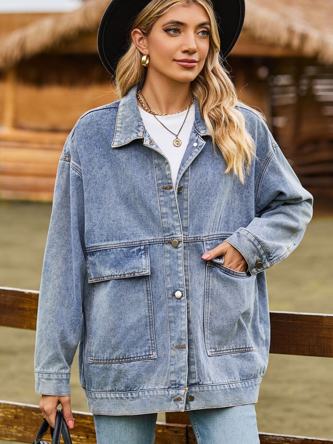 Veste en jean avec poches