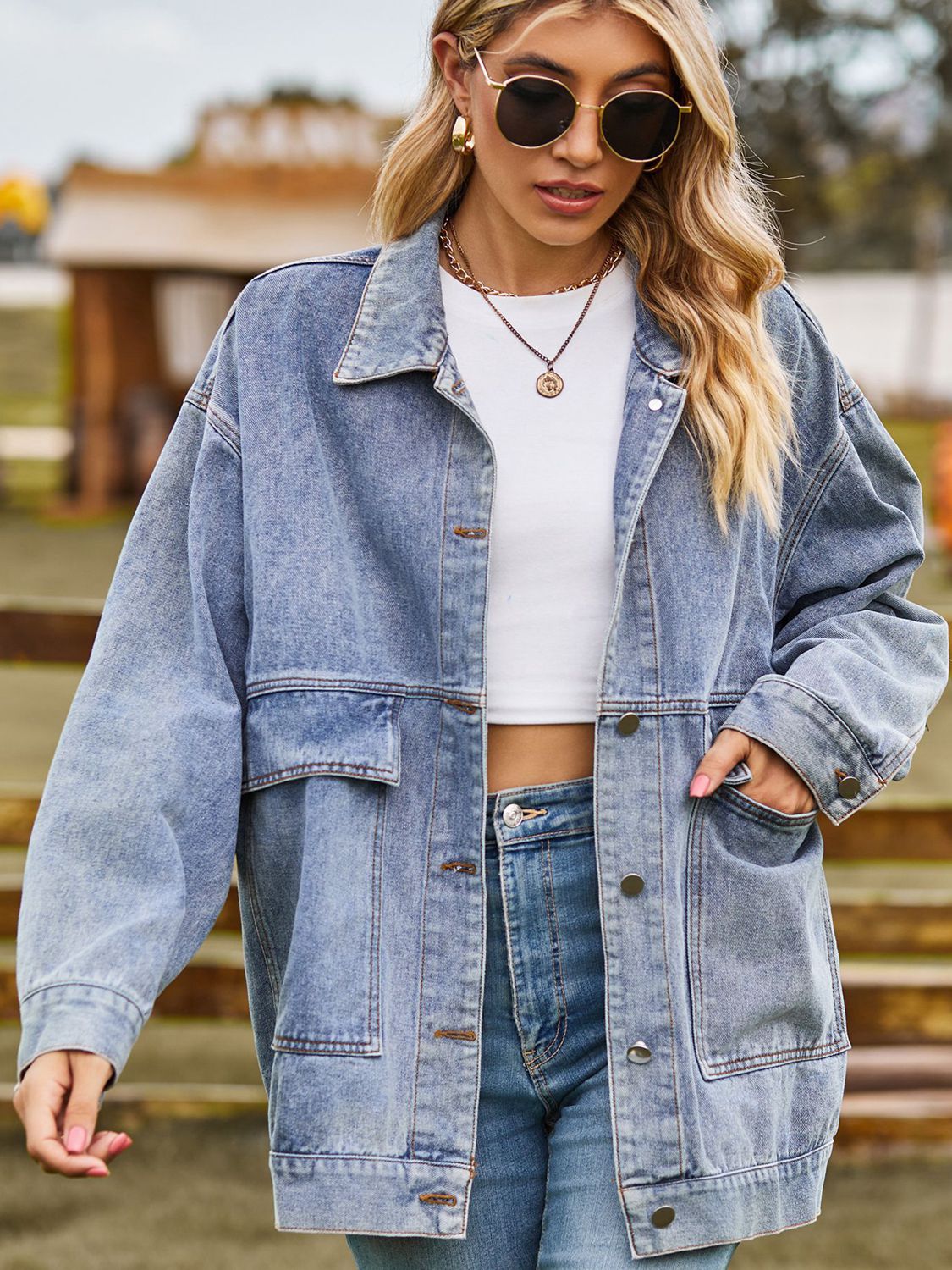 Veste en jean avec poches