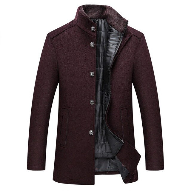West Louis™ | Thick wool single breasted coat 1