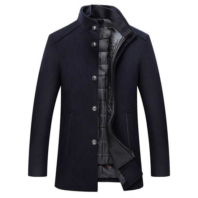 West Louis™ | Thick wool single breasted coat 2
