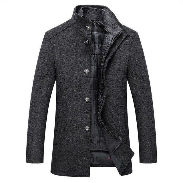 West Louis™ | Thick wool single breasted coat 3