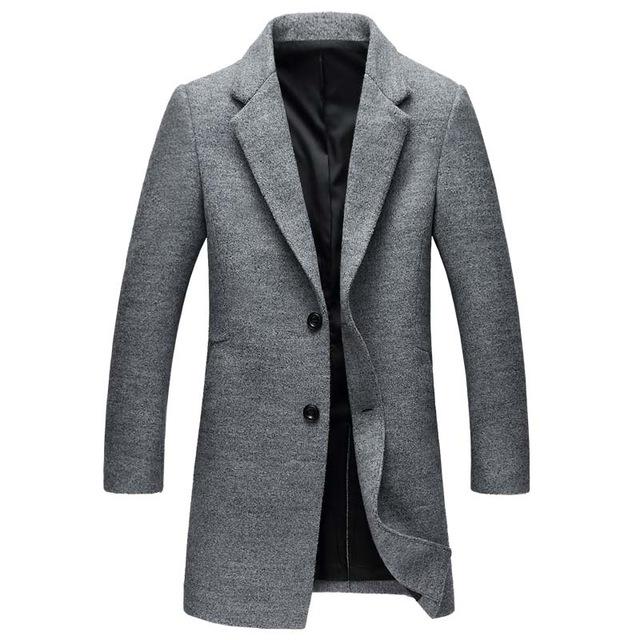 West Louis™ | Wool Blend Overcoat with Mandarin Collar 0