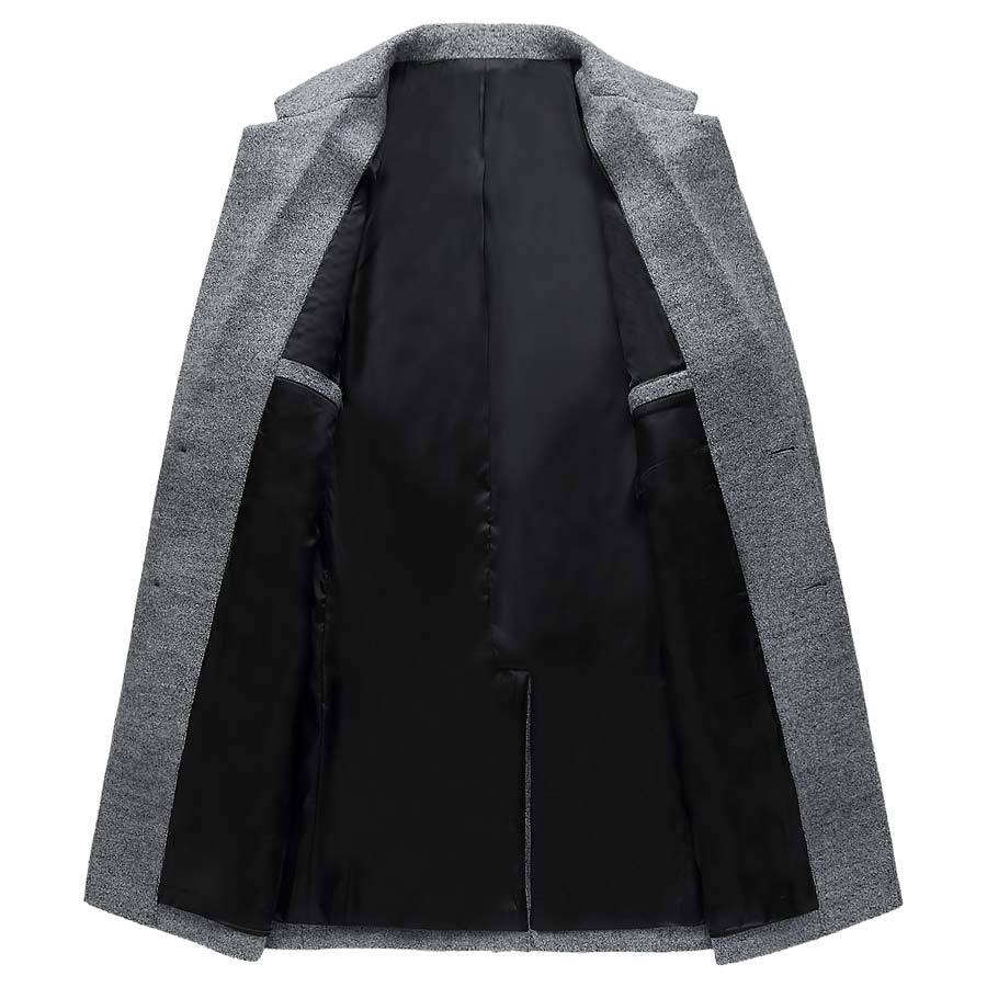 West Louis™ | Wool Blend Overcoat with Mandarin Collar 1