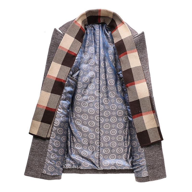 West Louis™ | Wool blend windbreaker coat with turn-down collar and detachable scarf 1
