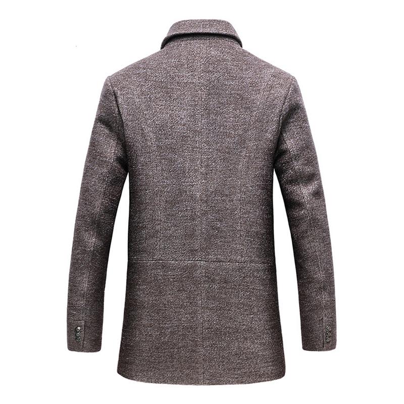West Louis™ | Wool blend windbreaker coat with turn-down collar and detachable scarf 3
