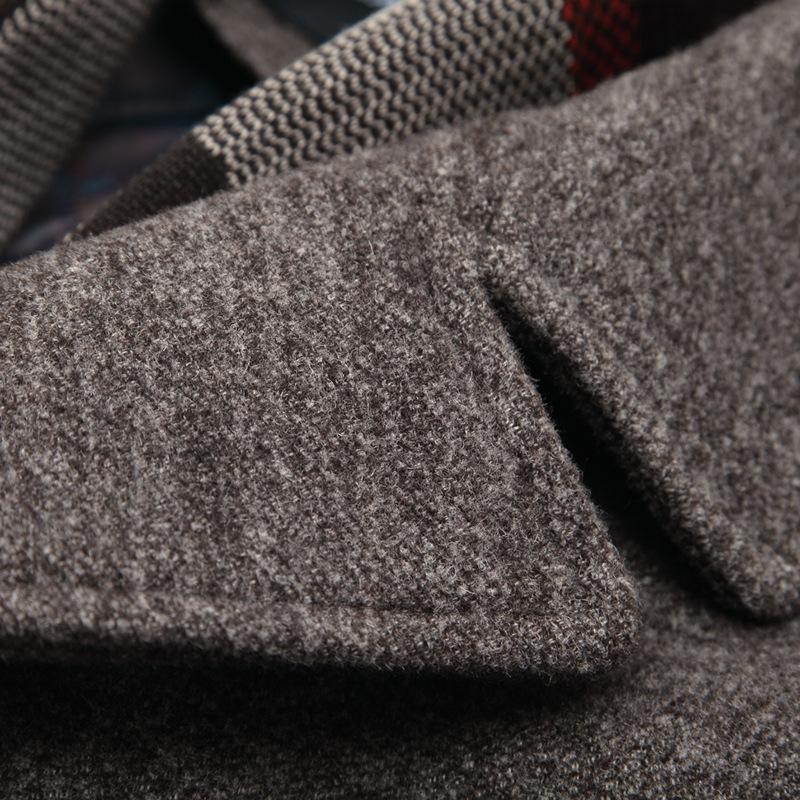 West Louis™ | Wool blend windbreaker coat with turn-down collar and detachable scarf 4