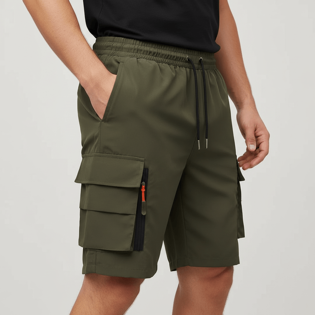 Yvonne | Breathable cargo shorts with loose cut and zippered pockets