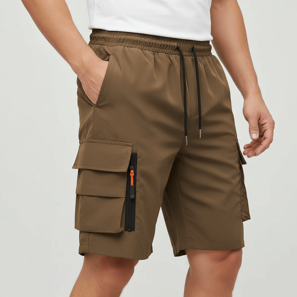 Yvonne | Breathable cargo shorts with loose cut and zippered pockets