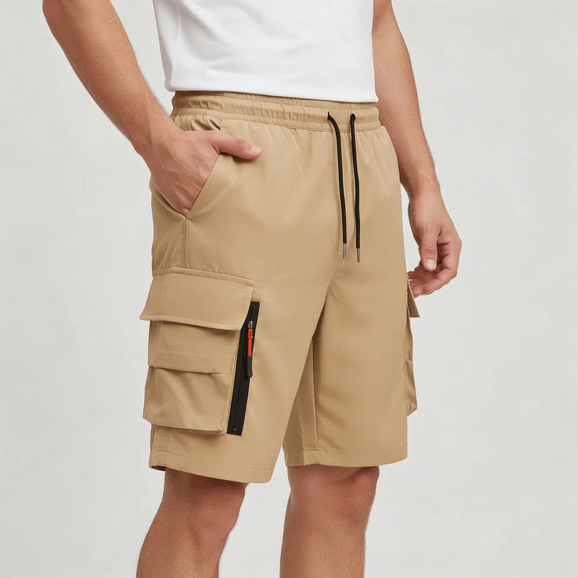 Yvonne | Breathable cargo shorts with loose cut and zippered pockets