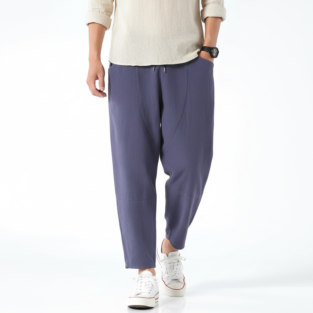 Yvonne | Breathable cotton and linen blend trousers