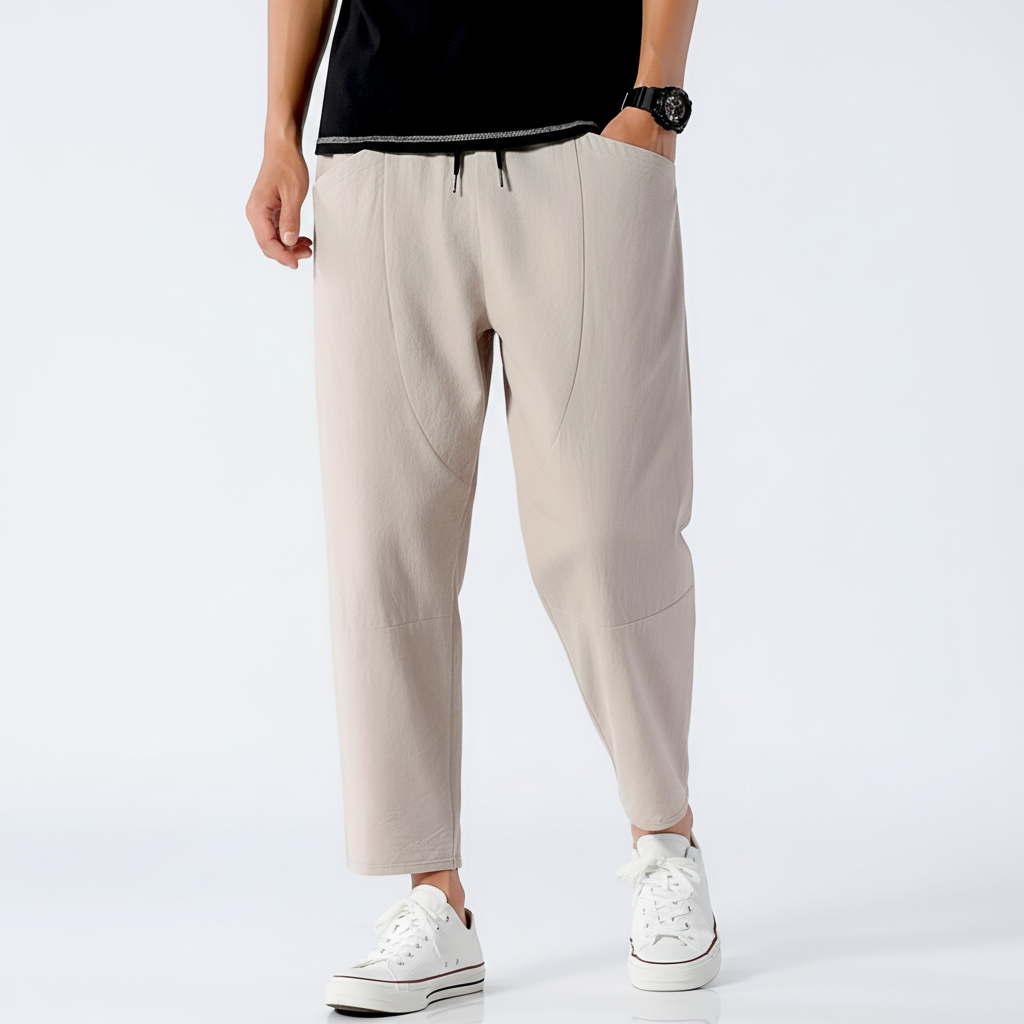 Yvonne | Breathable cotton and linen blend trousers