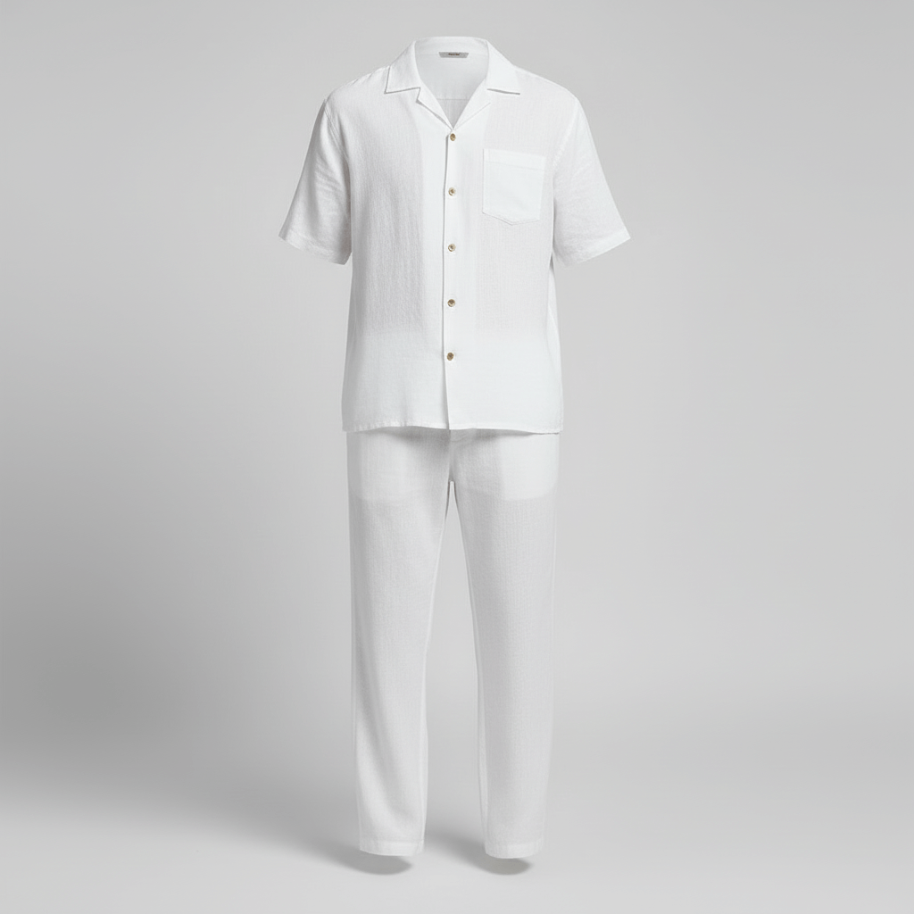 Yvonne | Breathable linen beach two-piece set
