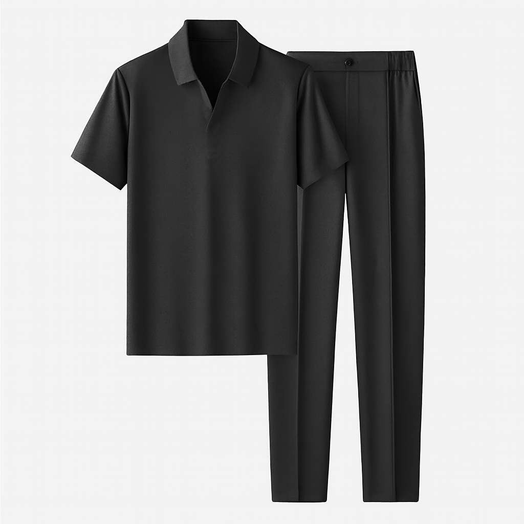 Yvonne | Breathable polo and pants two-piece set