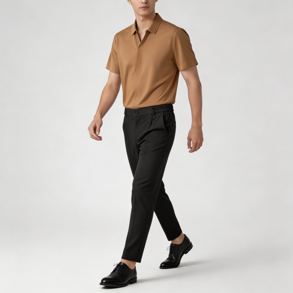 Yvonne | Breathable polo and pants two-piece set