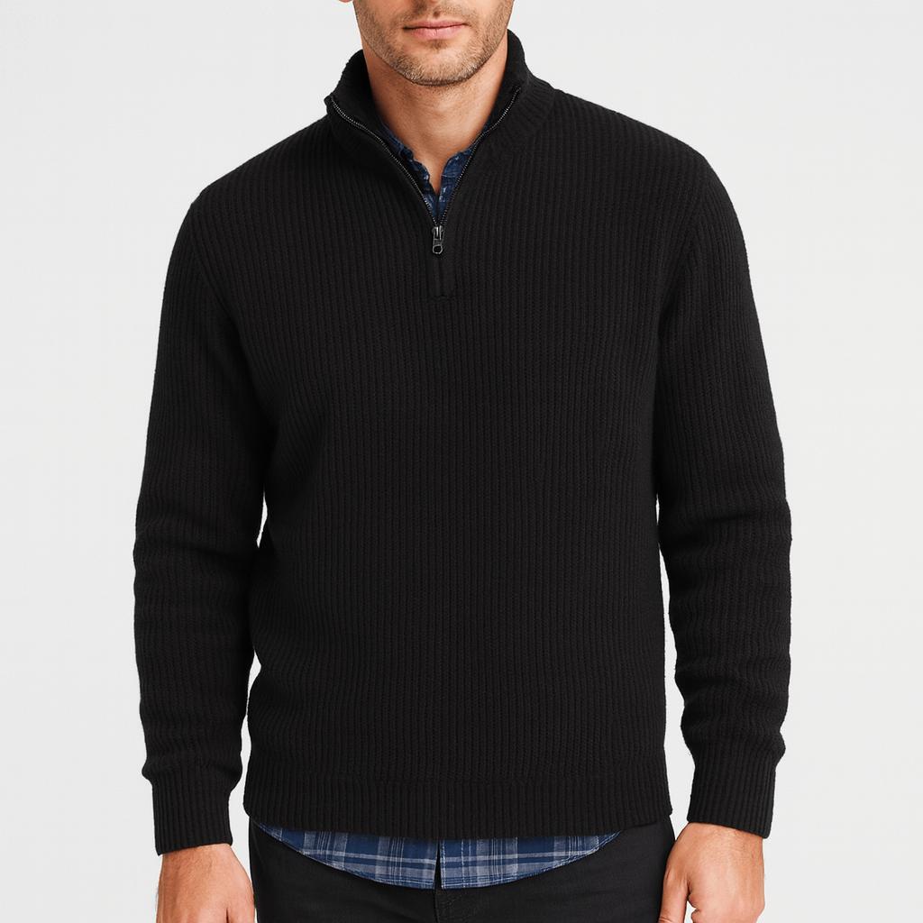 Yvonne | Cashmere sweater with half-zip zipper