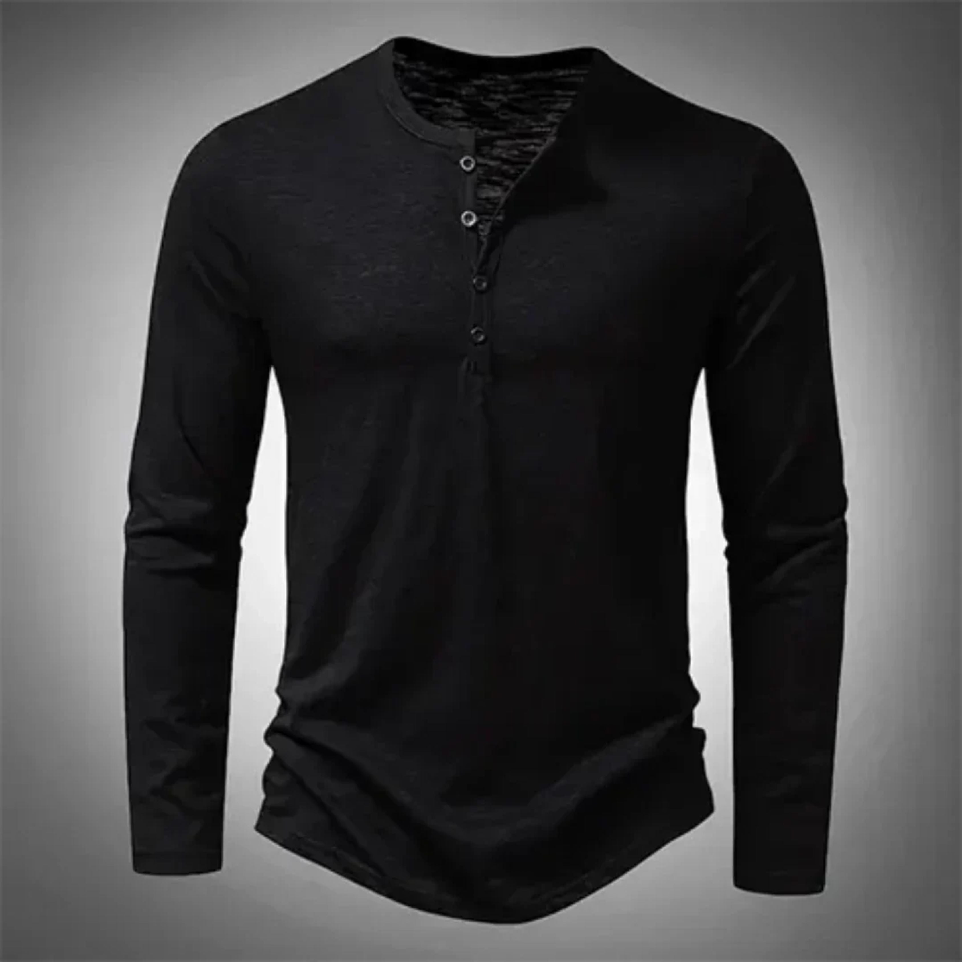 Yvonne | Classic Henley long sleeve shirt
