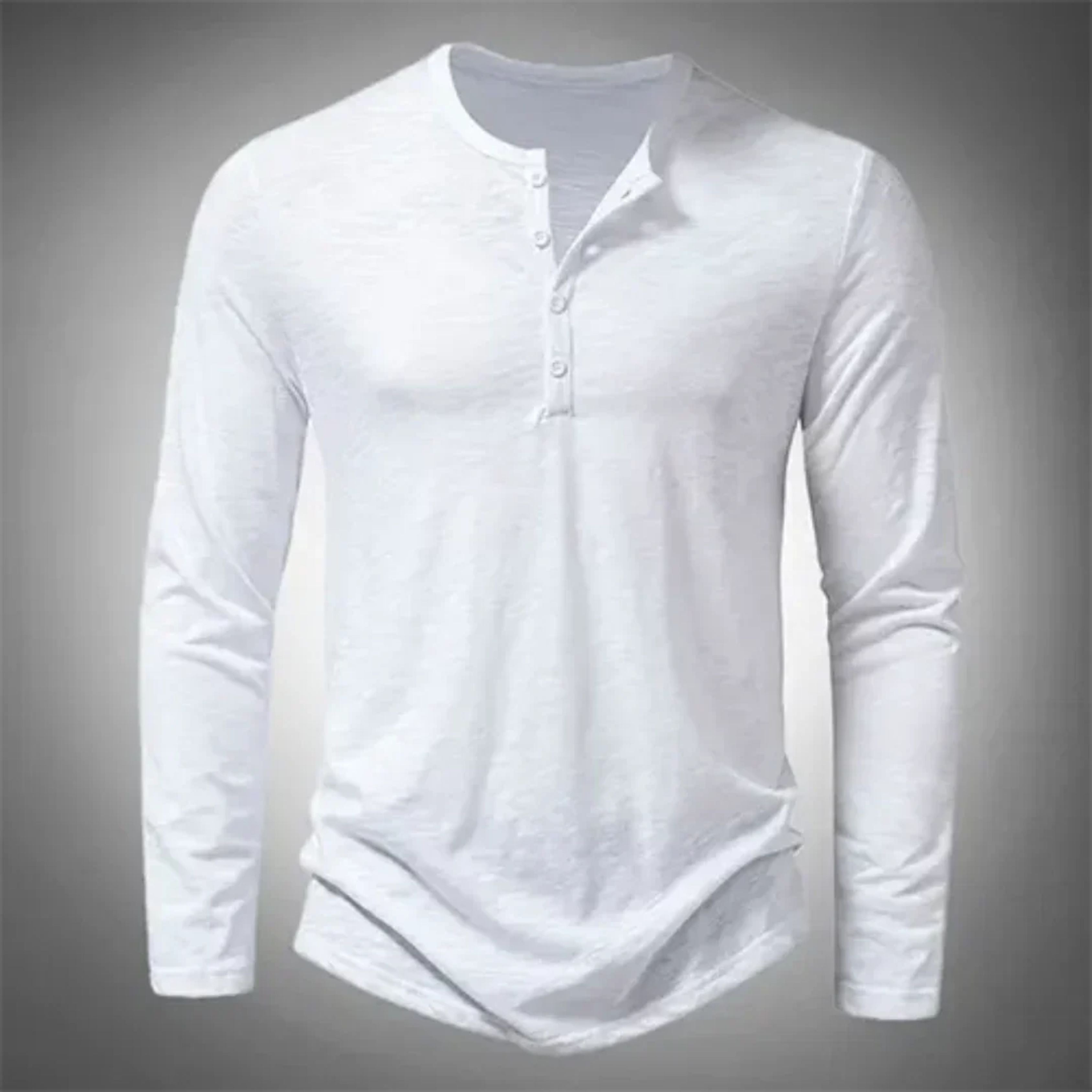 Yvonne | Classic Henley long sleeve shirt