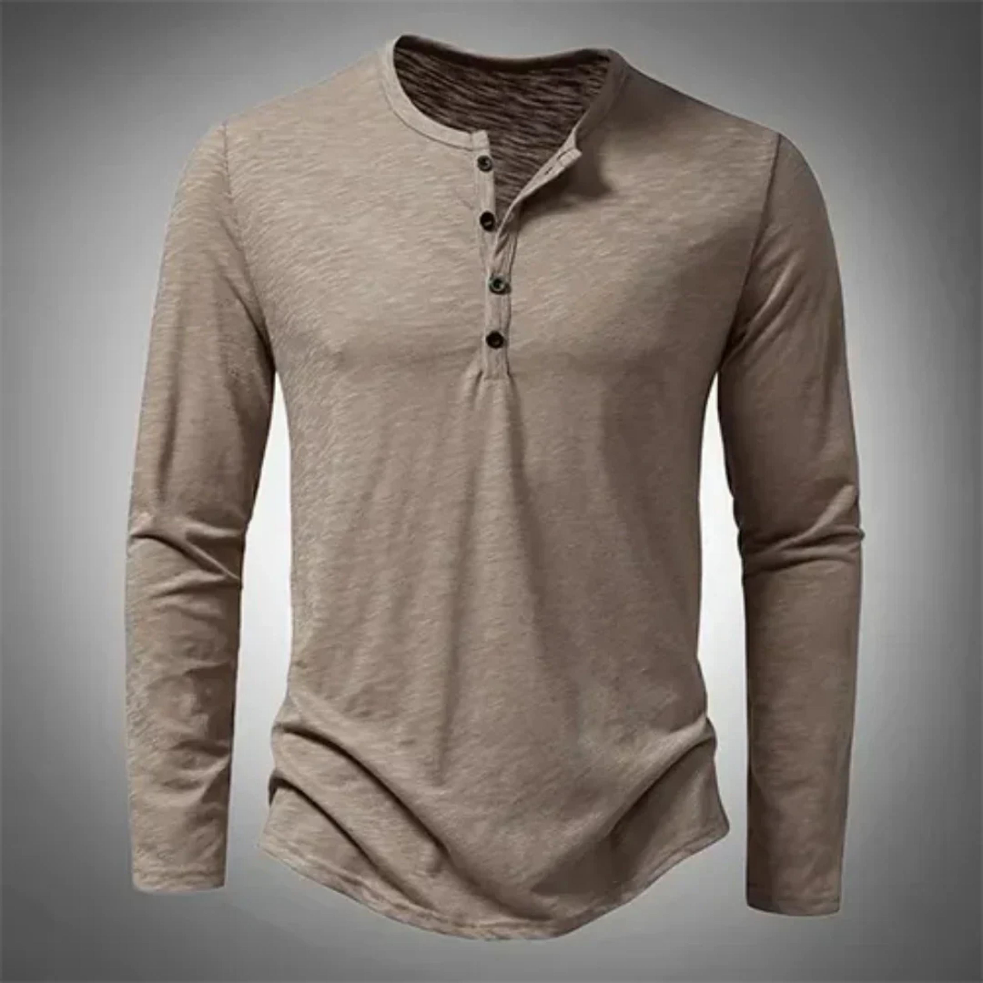 Yvonne | Classic Henley long sleeve shirt