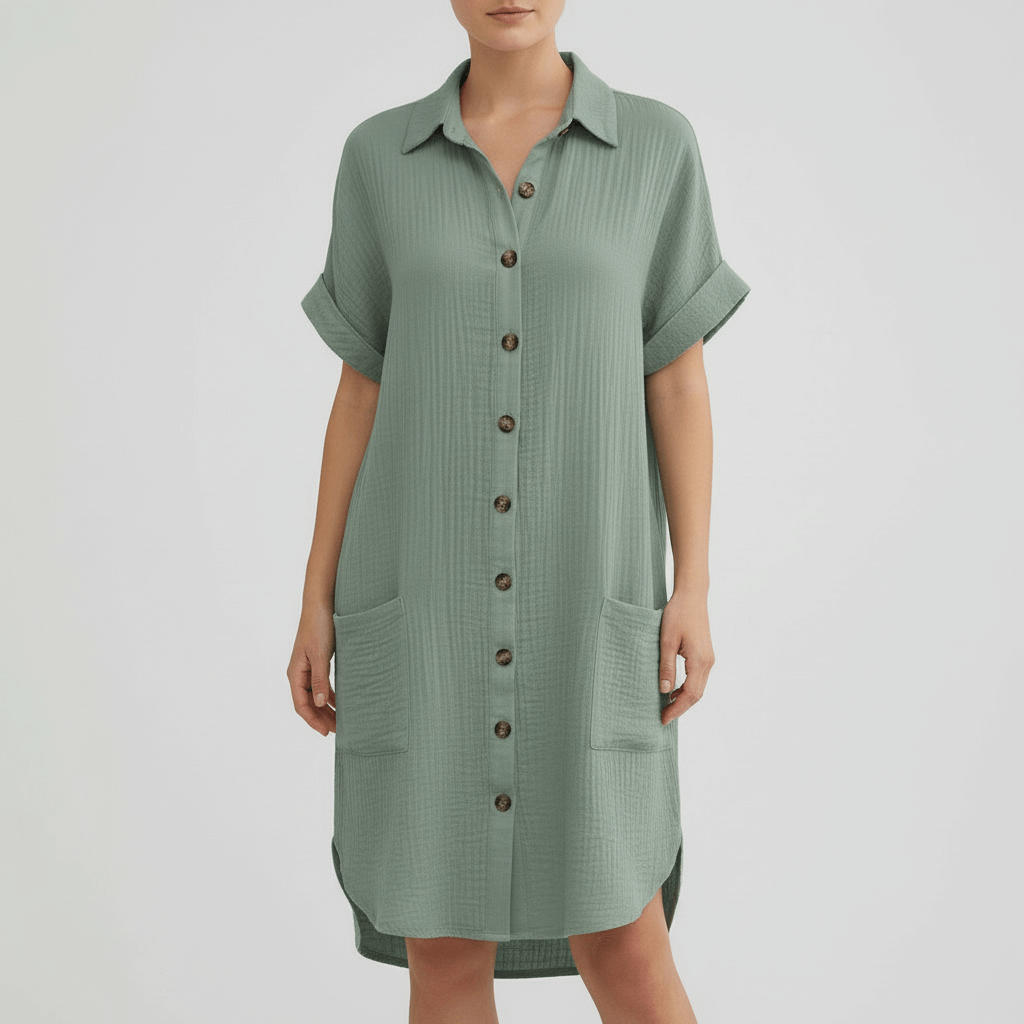 Yvonne | Comfortable sundress with pockets and collar