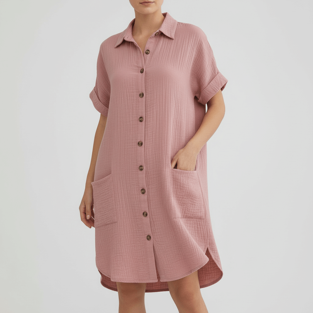 Yvonne | Comfortable sundress with pockets and collar