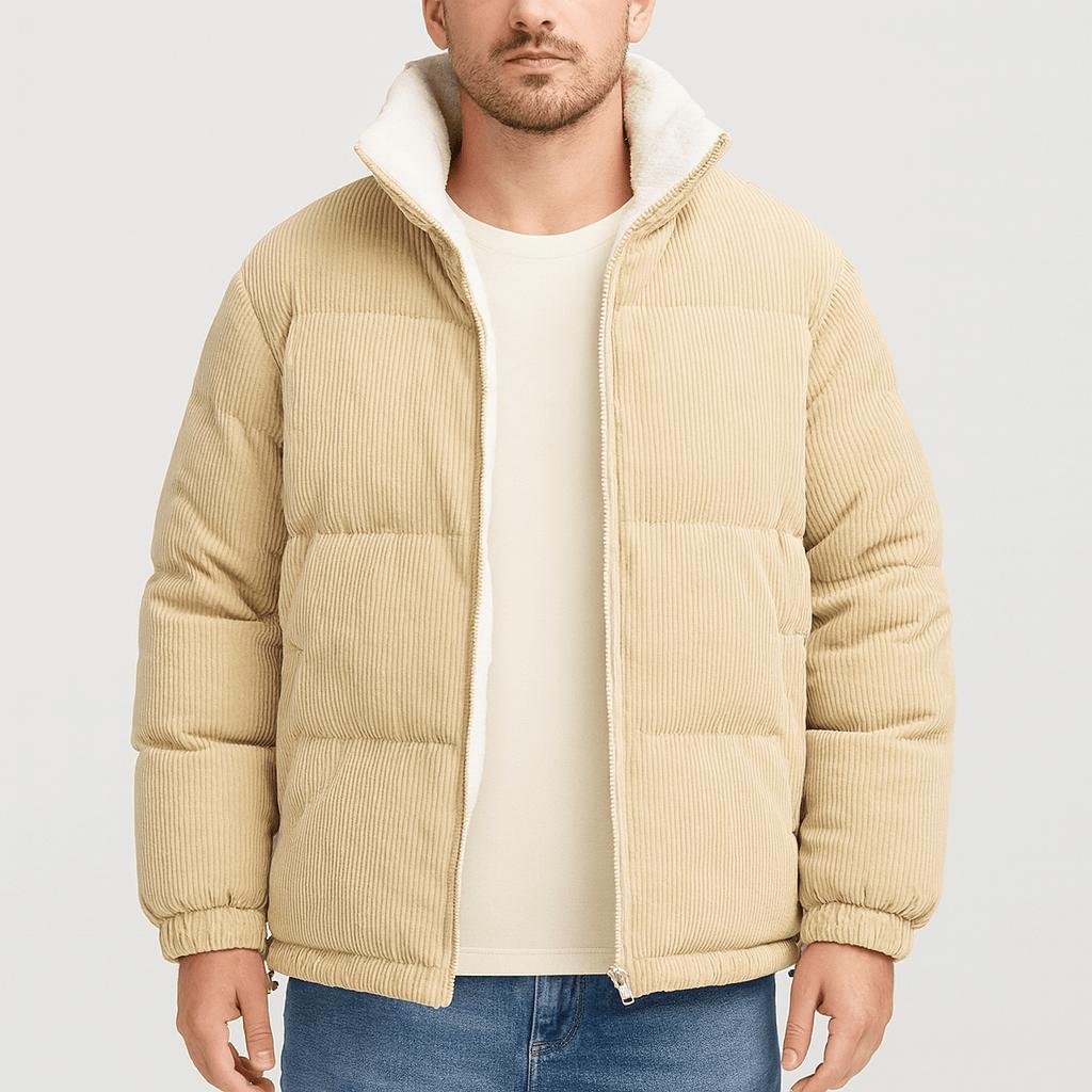Yvonne | Corduroy puffer jacket with plush lining