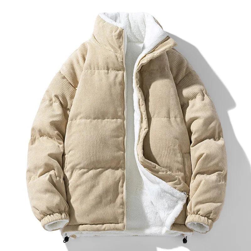 Yvonne | Corduroy puffer jacket with plush lining