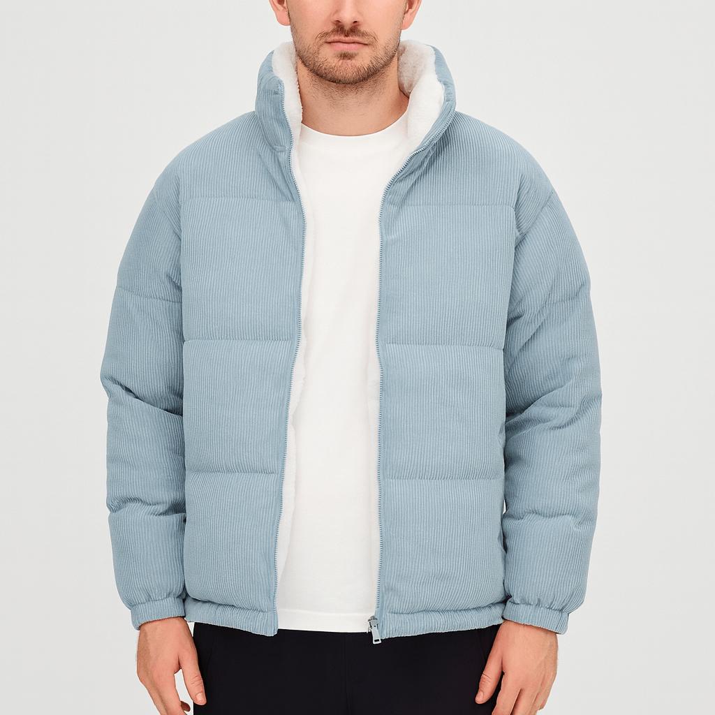 Yvonne | Corduroy puffer jacket with plush lining