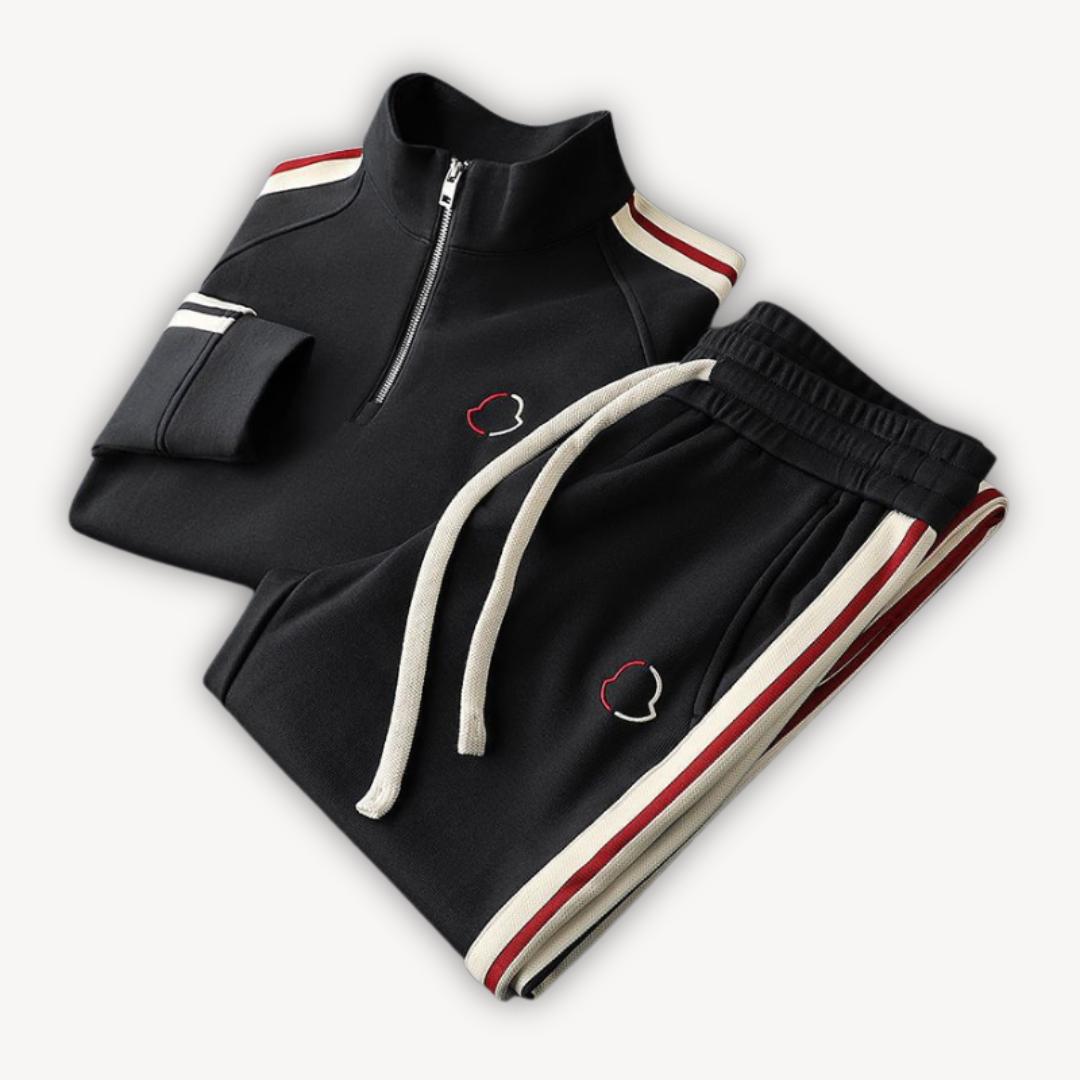 Yvonne | Cotton blend tracksuit with half-zip top